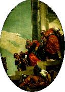 Paolo  Veronese esther brought before abasuerus painting